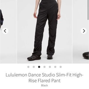 NWT Lululemon dance‎ studio slim-fit HR flared pant black size XS